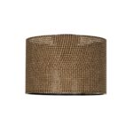 GloboStar® CILIO 203-0151 Μοντέρνο Φωτιστικό Οροφής Καπέλο Μονόφωτο 1 x E27 IP20 Καφέ Διάτρητο Ύφασμα - Μ30 x Π30 x Υ21cm