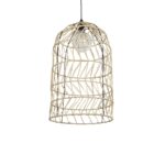 GLOBOSTAR® NETI 205-0025 Boho Κρεμαστό Φωτιστικό Οροφής με Ντουί 1 x E27 AC 220-240V IP20 - Μπεζ - M35 x Π35 x Υ63cm