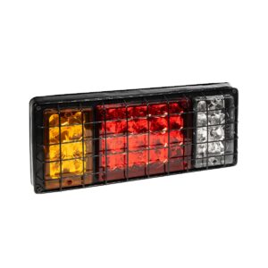 GLOBOSTAR® TAILIGHT 999-0254 Πίσω Φανάρι Οχημάτων LED 18W 720lm 140° DC 12V Αδιάβροχο IP66 Πορτοκαλί & Κόκκινο & Ψυχρό Λευκό 6000K - Πακέτο 2 Τεμαχίων - Μ34.5 x Π5.5 x Υ15cm - 1 Χρόνο Εγγύηση