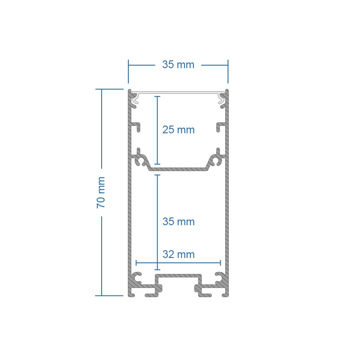 GLOBOSTAR® ALP-LINEAR LUMILINE 61763-3M Επιφανειακό / Κρεμαστό Προφίλ Αλουμινίου με Λευκό Γαλακτερό Πατητό Κάλυμμα για Ταινίες LED IP20 - Λευκό Ματ - Μ300 x Π3.5 x Υ7cm - Image 11