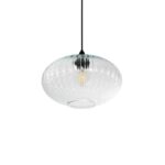 GLOBOSTAR® PERA 206-0009 Μοντέρνο Κρεμαστό Φωτιστικό Οροφής με Ντουί 1 x E27 AC 220-240V IP20 - Διάφανο - Μ30 x Π30 x Υ22cm