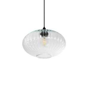 GLOBOSTAR® PERA 206-0009 Μοντέρνο Κρεμαστό Φωτιστικό Οροφής με Ντουί 1 x E27 AC 220-240V IP20 - Διάφανο - Μ30 x Π30 x Υ22cm