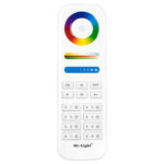 GloboStar® 73426 FUT089 Mi-Light Ασύρματο Χειριστήριο Αφής RF 2.4Ghz 8 Group για όλα τα RGBW+WW Mi-BOXER Controller DC 3V 2 x AAA - IP20 Λευκό - Μ15.6 x Π5.4 x Υ2.5cm - 5 Years Warranty