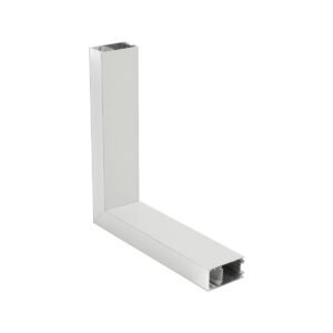 GLOBOSTAR® ALP-CORNER-SIDE90 LUMILINE 61766 Επιφανειακό / Κρεμαστό Προφίλ Αλουμινίου Γωνία με Λευκό Γαλακτερό Πατητό Κάλυμμα για Ταινίες LED IP20 - Λευκό Ματ - Μ30 x Π3.5 x Υ7cm