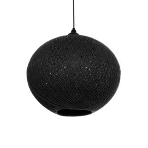 GLOBOSTAR® SOLEI 205-0004 Boho Κρεμαστό Φωτιστικό Οροφής με Ντουί 1 x E27 AC 220-240V IP20 - Μαύρο - M40 x Π40 x Υ45cm