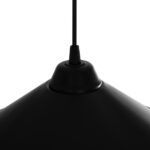 GloboStar® FONTE 203-0080 Μοντέρνο Κρεμαστό Φωτιστικό Καμπάνα Μονόφωτο 1 x E27 IP20 Μαύρο Πλαστικό - Μ25 x Π25 x Υ90cm - Image 8