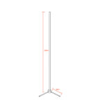 Μοντέρνο Minimal Επιδαπέδιο Μαύρο Φωτιστικό 200cm LED 32 Watt με Ασύρματο Χειριστήριο RF & Dimmer RGB GloboStar ALIEN Design GLOBO-200-8