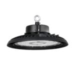 GLOBOSTAR® INDUSTRY 61502 Βιομηχανικό Φωτιστικό Καμπάνα High Bay UFO LED 200W 30000lm SDCM<5 90° AC 85-265V Αδιάβροχο IP65 IK08 Μαύρο Χυτό Αλουμίνιο - Φυσικό Λευκό 5000K - 338 x Sanan Opto SMD Chip & TÜV SÜD Driver - Μ30 x Π30 x Υ16cm - 5 Χρόνια Εγγύηση