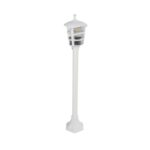 GloboStar® ZARDIN 203-0240 Vintage Επιδαπέδιο Φωτιστικό Φαναράκι Μονόφωτο 1 x E27 IP44 Λευκό Πλαστικό Σώμα - Μ16 x Π16 x Υ100cm