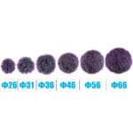 GloboStar® 78523 Artificial - Συνθετικό Τεχνητό Διακοσμητικό Φυτό Θάμνος Πυξάρι Πράσινο - Μωβ Φ56cm - Image 3