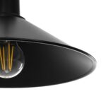 GloboStar® FERRO 203-0084 Μοντέρνο Κρεμαστό Φωτιστικό Καμπάνα Μονόφωτο 1 x E27 IP20 Μαύρο Πλαστικό - Μ30 x Π30 x Υ90cm - Image 7