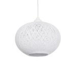 GLOBOSTAR® SOLEI 205-0008 Boho Κρεμαστό Φωτιστικό Οροφής με Ντουί 1 x E27 AC 220-240V IP20 - Λευκό - M30 x Π30 x Υ35cm