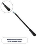 GloboStar® 90777 Καλώδιο Τροφοδοσίας από DC Male σε Ατερμάτιστο Καλώδιο για RGB Spot & Wall Washer Μαύρο Μ1.5 x Π1.5 x Y20cm