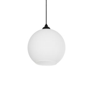 GLOBOSTAR® GABIA 206-0001 Μοντέρνο Κρεμαστό Φωτιστικό Οροφής με Ντουί 1 x E27 AC 220-240V IP20 - Λευκό - Μ25 x Π25 x Υ26cm