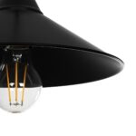 GloboStar® FONTE 203-0080 Μοντέρνο Κρεμαστό Φωτιστικό Καμπάνα Μονόφωτο 1 x E27 IP20 Μαύρο Πλαστικό - Μ25 x Π25 x Υ90cm - Image 7