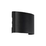 GLOBOSTAR® SIXOAD 60677 Μοντέρνο Φωτιστικό Τοίχου - Απλίκα LED 8W 1000lm 30° AC 220-240V Αδιάβροχο IP65 Θερμό Λευκό 2700K - CREE XPE Chip & TÜV SÜD Driver - Μαύρο Ματ - Μ12 x Π4 x Υ8cm - 5 Χρόνια Εγγύηση