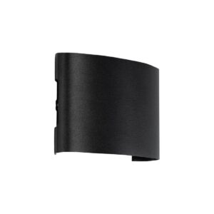 GLOBOSTAR® SIXOAD 60677 Μοντέρνο Φωτιστικό Τοίχου - Απλίκα LED 8W 1000lm 30° AC 220-240V Αδιάβροχο IP65 Θερμό Λευκό 2700K - CREE XPE Chip & TÜV SÜD Driver - Μαύρο Ματ - Μ12 x Π4 x Υ8cm - 5 Χρόνια Εγγύηση