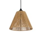 GLOBOSTAR® HUTT 205-0017 Boho Κρεμαστό Φωτιστικό Οροφής με Ντουί 1 x E27 AC 220-240V IP20 - Μπεζ - M25 x Π25 x Υ20cm