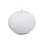 GLOBOSTAR® SOLEI 205-0007 Boho Κρεμαστό Φωτιστικό Οροφής με Ντουί 1 x E27 AC 220-240V IP20 - Λευκό - M40 x Π40 x Υ45cm
