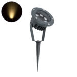 GloboStar® TREELIGHT-TZINA 90354 Σποτ Φωτισμού Ειδικό για Φυτά - Δέντρα με Βάση Κήπου / Καρφωτό LED 6W 540lm 10° DC 24V Αδιάβροχο IP65 L14 x W12.5 x H12.5cm Θερμό Λευκό 3000K - Γκρι Ανθρακί - 3 Years Warranty