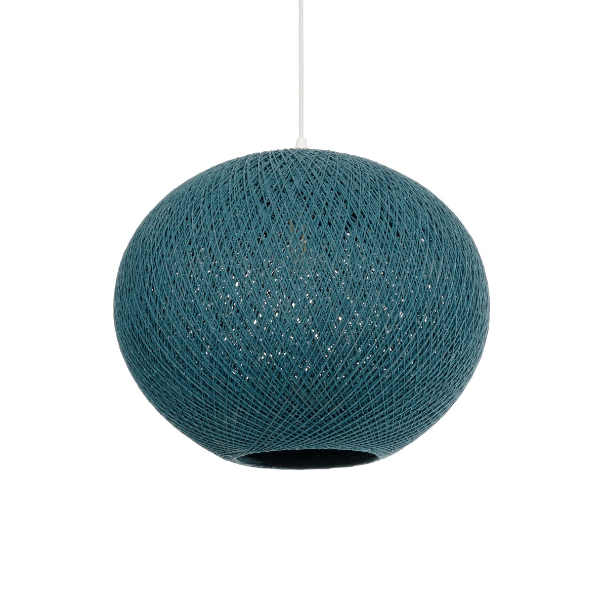 GLOBOSTAR® SOLEI 205-0010 Boho Κρεμαστό Φωτιστικό Οροφής με Ντουί 1 x E27 AC 220-240V IP20 - Τιρκουάζ - M40 x Π40 x Υ45cm