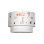 GloboStar® BALLOON 204-0004 Παιδικό Κρεμαστό Φωτιστικό Φιγούρα Μονόφωτο 1 x E27 IP20 Λευκό Ύφασμα - Μ30 x Π30 x Υ70cm