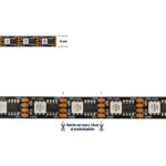 GloboStar® 90604 Digital Pixel Addressable Strip 4 PIN - Ψηφιακή Ταινία LED SMD 5050 14W/m 60LED/m 60PIXEL/m SPI/TTL Protocol IC TM1812 1152lm/m 120° DC 12V IP20 RGB - Μαύρο Σώμα - Μ5000 x Π10 x Υ2mm - Συσκευασία 5 Μέτρων - 5 Χρόνια Εγγύηση - Image 6