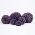 GloboStar® 78523 Artificial - Συνθετικό Τεχνητό Διακοσμητικό Φυτό Θάμνος Πυξάρι Πράσινο - Μωβ Φ56cm - Image 2