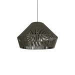 GLOBOSTAR® NUI 205-0070 Boho Κρεμαστό Φωτιστικό Οροφής με Ντουί 1 x E27 AC 220-240V IP20 - Πρασίνο - M60 x Π60 x Υ41cm
