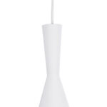 GloboStar® SHANGHAI 01026-C Μοντέρνο Κρεμαστό Φωτιστικό Καμπάνα Μονόφωτο 1 x E27 IP20 Λευκό & Χρυσό Μέταλλο - Μ19 x Π19 x Υ38cm - Image 7