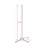 Μοντέρνο Minimal Επιδαπέδιο Μαύρο Φωτιστικό 100cm LED 16 Watt με Ασύρματο Χειριστήριο 2.4G RF & Dimmer RGBW+WW Πολύχρωμο Digital Magic Dot Pixel GloboStar ALIEN Design GLOBO-100-11