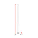 Μοντέρνο Minimal Επιδαπέδιο Μαύρο Φωτιστικό 150cm LED 24 Watt με Ασύρματο Χειριστήριο RF & Dimmer Ψυχρό Λευκό 6000k GloboStar ALIEN Design GLOBO-150-1