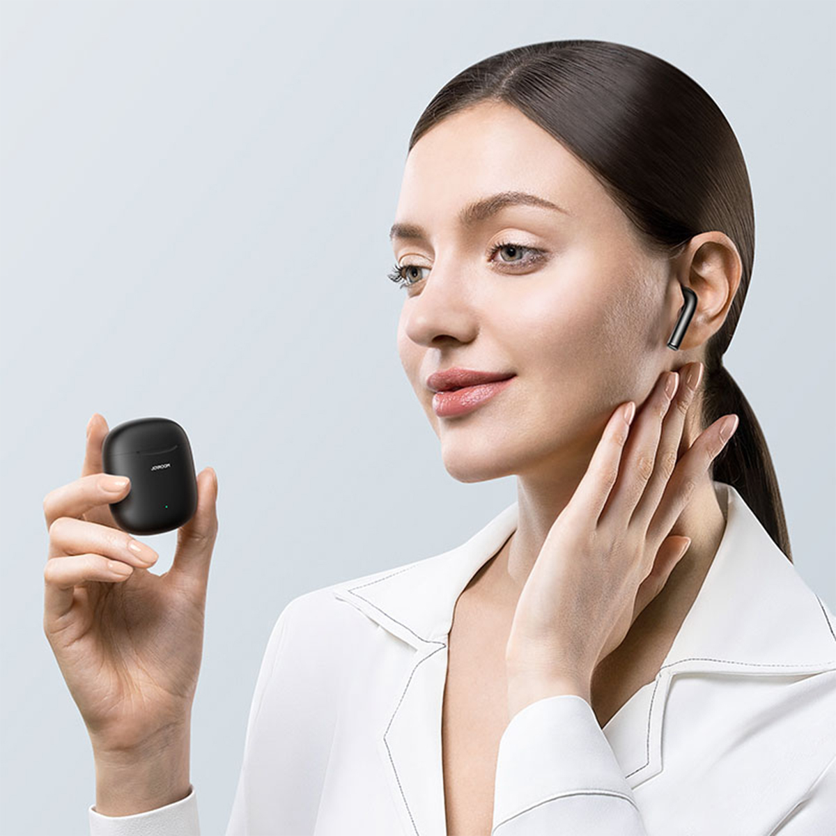 GloboStar® 87055 JOYROOM Originals JR-T13 Bilateral TWS Earphones με Θήκη Φόρτισης True Wireless Bluetooth V5.0 Binaural Συμβατό με iOS & Android Μαύρο - Image 2