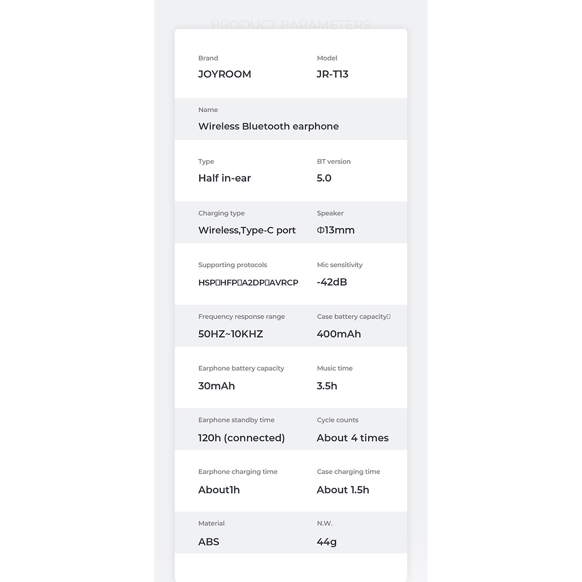 GloboStar® 87055 JOYROOM Originals JR-T13 Bilateral TWS Earphones με Θήκη Φόρτισης True Wireless Bluetooth V5.0 Binaural Συμβατό με iOS & Android Μαύρο - Image 27