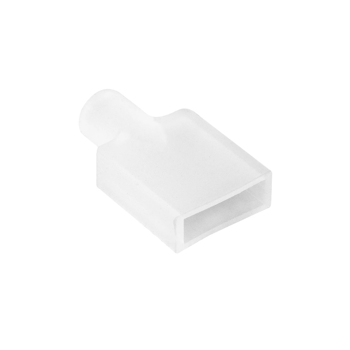 kelvo® NEONPRO KLV-101-0063 Τάπα Σύνδεσης Τροφοδοσίας για Neon Flex LED Αδιάβροχο IP65 - Διάφανο - Μ2.4 x Π0.8 x Υ1.4cm