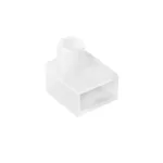 kelvo® NEONPRO KLV-101-0064 Γωνιακή Τάπα Σύνδεσης Τροφοδοσίας για Neon Flex LED Αδιάβροχο IP65 - Διάφανο - Μ1.4 x Π1.7 x Υ1.4cm
