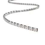 kelvo® NEONPRO KLV-101-0069 Εύκαμπτη Βάση Στήριξης για Neon Flex LED Αδιάβροχο IP65 - Νίκελ Χρώμιο - Μ1000 x Π0.7 x Υ1.2cm - Ρολό 10 Μέτρων