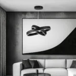 kelvo® VENOM KLV-101-0196-V2 Κρεμαστό Φωτιστικό Οροφής LED 75W 7500lm 120° AC 220-240V IP20 Ρυθμιζόμενο Λευκό CCT με Χειριστήριο από 2700K έως 6000K Dimmable - Lumileds SMD Chip - Μαύρο Ματ - Μ60 x Π60 x Υ40cm - 3 Χρόνια Εγγύηση