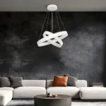 kelvo® VENOM KLV-101-0197-V2 Κρεμαστό Φωτιστικό Οροφής LED 75W 7500lm 120° AC 220-240V IP20 Ρυθμιζόμενο Λευκό CCT με Χειριστήριο από 2700K έως 6000K Dimmable - Lumileds SMD Chip - Λευκό Ματ - Μ60 x Π60 x Υ40cm - 3 Χρόνια Εγγύηση