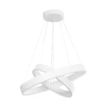kelvo® VENOM KLV-101-0197-V2 Κρεμαστό Φωτιστικό Οροφής LED 75W 7500lm 120° AC 220-240V IP20 Ρυθμιζόμενο Λευκό CCT με Χειριστήριο από 2700K έως 6000K Dimmable - Lumileds SMD Chip - Λευκό Ματ - Μ60 x Π60 x Υ40cm - 3 Χρόνια Εγγύηση - Image 2