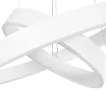kelvo® VENOM KLV-101-0197-V2 Κρεμαστό Φωτιστικό Οροφής LED 75W 7500lm 120° AC 220-240V IP20 Ρυθμιζόμενο Λευκό CCT με Χειριστήριο από 2700K έως 6000K Dimmable - Lumileds SMD Chip - Λευκό Ματ - Μ60 x Π60 x Υ40cm - 3 Χρόνια Εγγύηση - Image 3