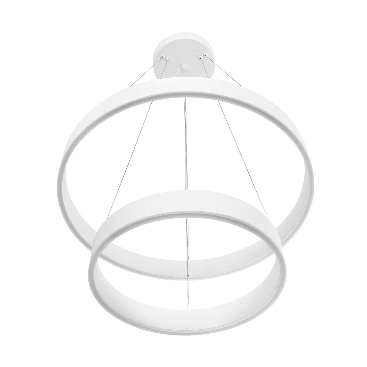 kelvo® VENOM KLV-101-0197-V2 Κρεμαστό Φωτιστικό Οροφής LED 75W 7500lm 120° AC 220-240V IP20 Ρυθμιζόμενο Λευκό CCT με Χειριστήριο από 2700K έως 6000K Dimmable - Lumileds SMD Chip - Λευκό Ματ - Μ60 x Π60 x Υ40cm - 3 Χρόνια Εγγύηση - Image 5