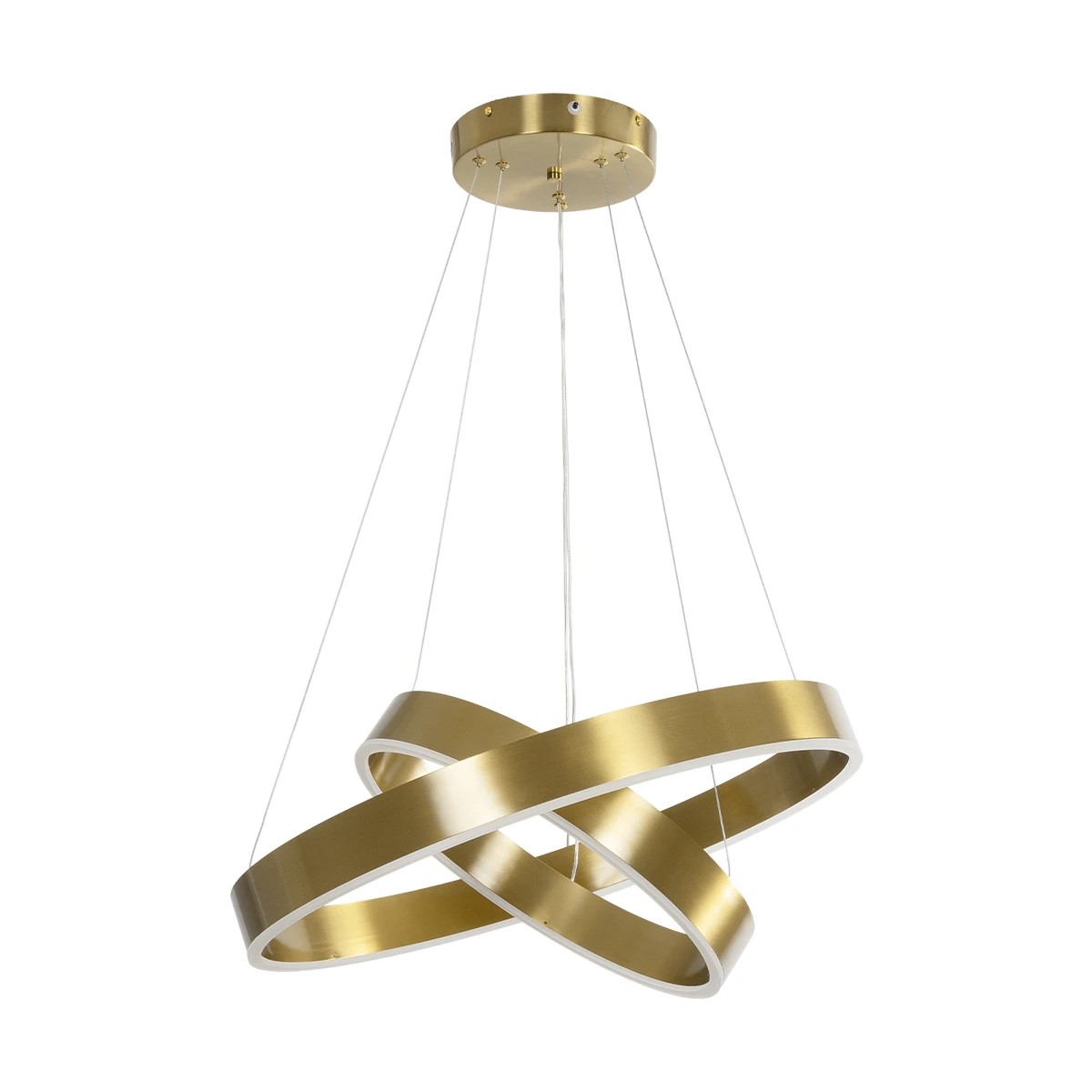 kelvo® VENOM KLV-101-0198-V2 Κρεμαστό Φωτιστικό Οροφής LED 75W 7500lm 120° AC 220-240V IP20 Ρυθμιζόμενο Λευκό CCT με Χειριστήριο από 2700K έως 6000K Dimmable - Lumileds SMD Chip - Χρυσό Πλατίνα - Μ60 x Π60 x Υ40cm - 3 Χρόνια Εγγύηση - Image 2