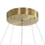 kelvo® VENOM KLV-101-0198-V2 Κρεμαστό Φωτιστικό Οροφής LED 75W 7500lm 120° AC 220-240V IP20 Ρυθμιζόμενο Λευκό CCT με Χειριστήριο από 2700K έως 6000K Dimmable - Lumileds SMD Chip - Χρυσό Πλατίνα - Μ60 x Π60 x Υ40cm - 3 Χρόνια Εγγύηση - Image 8