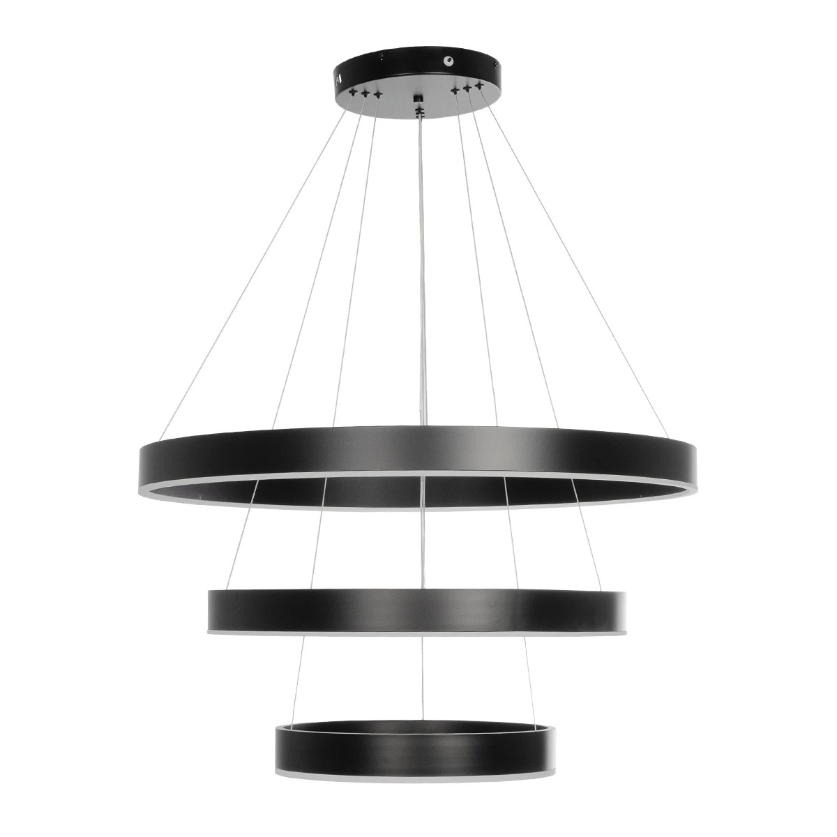 kelvo® VENOM KLV-101-0199-V2 Κρεμαστό Φωτιστικό Οροφής LED 120W 12000lm 120° AC 220-240V IP20 Ρυθμιζόμενο Λευκό CCT με Χειριστήριο από 2700K έως 6000K Dimmable - Lumileds SMD Chip - Μαύρο Ματ - Μ80 x Π80 x Υ80cm - 3 Χρόνια Εγγύηση - Image 6