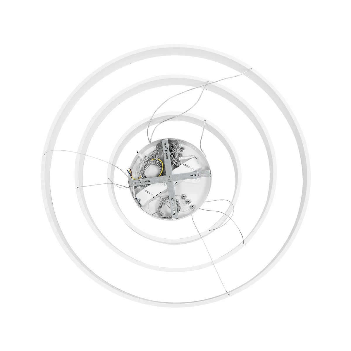 kelvo® VENOM KLV-101-0200-V2 Κρεμαστό Φωτιστικό Οροφής LED 120W 12000lm 120° AC 220-240V IP20 Ρυθμιζόμενο Λευκό CCT με Χειριστήριο από 2700K έως 6000K Dimmable - Lumileds SMD Chip - Λευκό Ματ - Μ80 x Π80 x Υ80cm - 3 Χρόνια Εγγύηση - Image 9