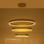 kelvo® VENOM KLV-101-0201-V2 Κρεμαστό Φωτιστικό Οροφής LED 120W 12000lm 120° AC 220-240V IP20 Ρυθμιζόμενο Λευκό CCT με Χειριστήριο από 2700K έως 6000K Dimmable - Lumileds SMD Chip - Χρυσό Πλατίνα - Μ80 x Π80 x Υ80cm - 3 Χρόνια Εγγύηση - Image 12