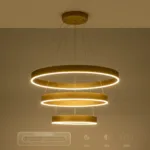 kelvo® VENOM KLV-101-0201-V2 Κρεμαστό Φωτιστικό Οροφής LED 120W 12000lm 120° AC 220-240V IP20 Ρυθμιζόμενο Λευκό CCT με Χειριστήριο από 2700K έως 6000K Dimmable - Lumileds SMD Chip - Χρυσό Πλατίνα - Μ80 x Π80 x Υ80cm - 3 Χρόνια Εγγύηση - Image 13