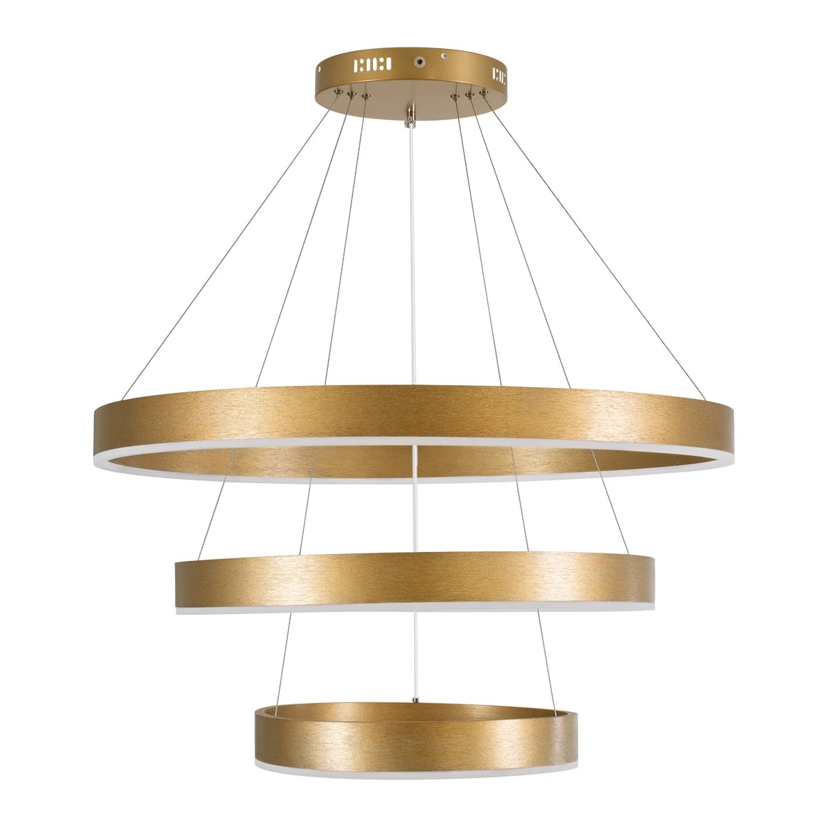 kelvo® VENOM KLV-101-0201-V2 Κρεμαστό Φωτιστικό Οροφής LED 120W 12000lm 120° AC 220-240V IP20 Ρυθμιζόμενο Λευκό CCT με Χειριστήριο από 2700K έως 6000K Dimmable - Lumileds SMD Chip - Χρυσό Πλατίνα - Μ80 x Π80 x Υ80cm - 3 Χρόνια Εγγύηση - Image 6