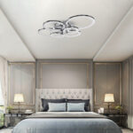 GloboStar® ROYAL-R 61324 Φωτιστικό Οροφής Design LED CCT 135W 16200lm 360° AC 220-240V - Εναλλαγή Φωτισμού μέσω Τηλεχειριστηρίου All In One Ψυχρό 6000k+Φυσικό 4500k+Θερμό 2700k Dimmable Μ80.5 x Π59 x Υ12cm - Νίκελ Χρώμιο - 3 Years Warranty - Image 9